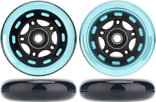 Miniatura 2 de Ruedas de repuesto para patines en línea para exteriores e interiores, ruedas de hockey 85a con rodamientos ABEC-9 y espaciadores flotantes, 2.520