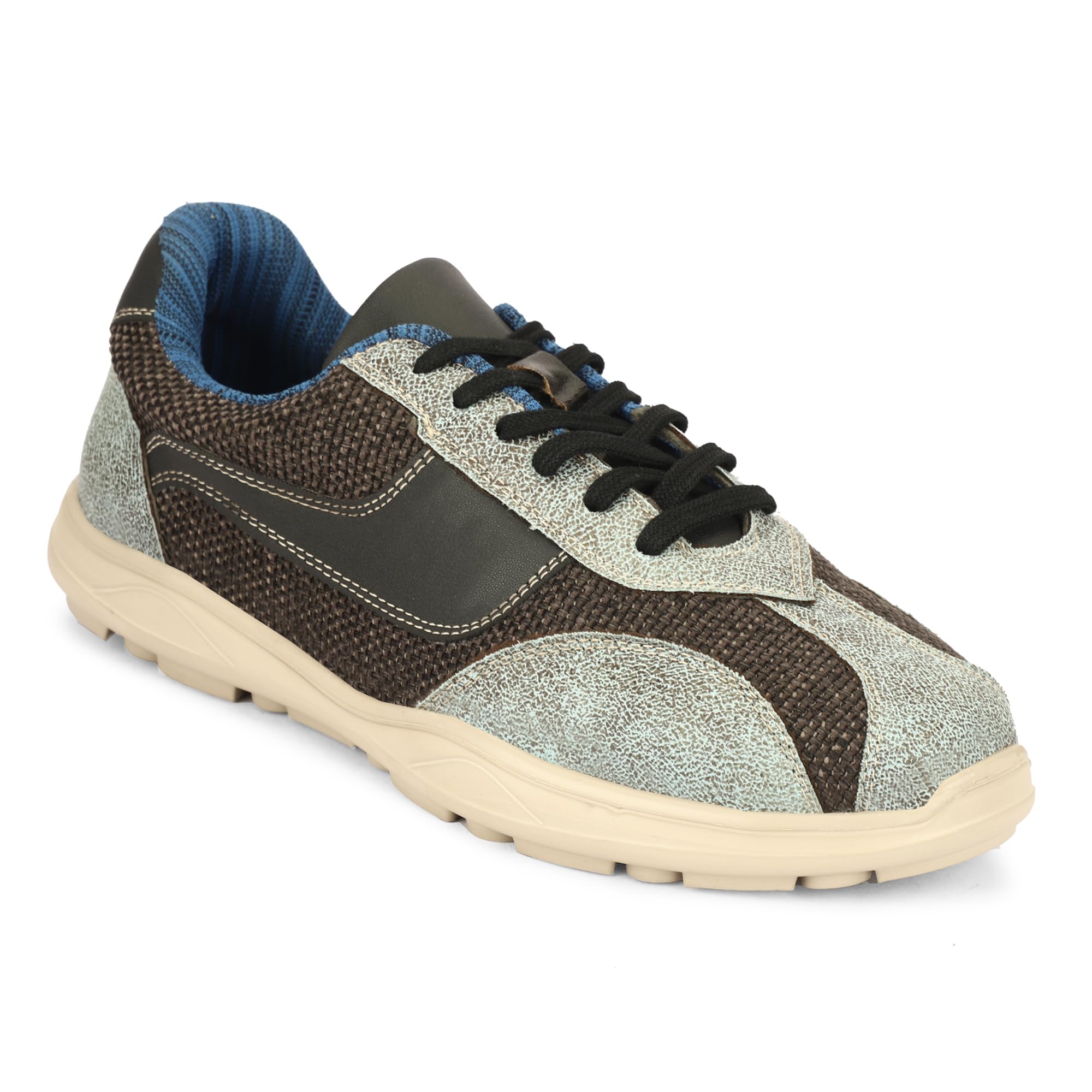 Men’s Blue Grey Casual Sneakers | Stylish Lace-Up Fashion Shoes | Lightweight Comfortable Sneakers | Trendy Walking Shoes for Men PA-112-image-34