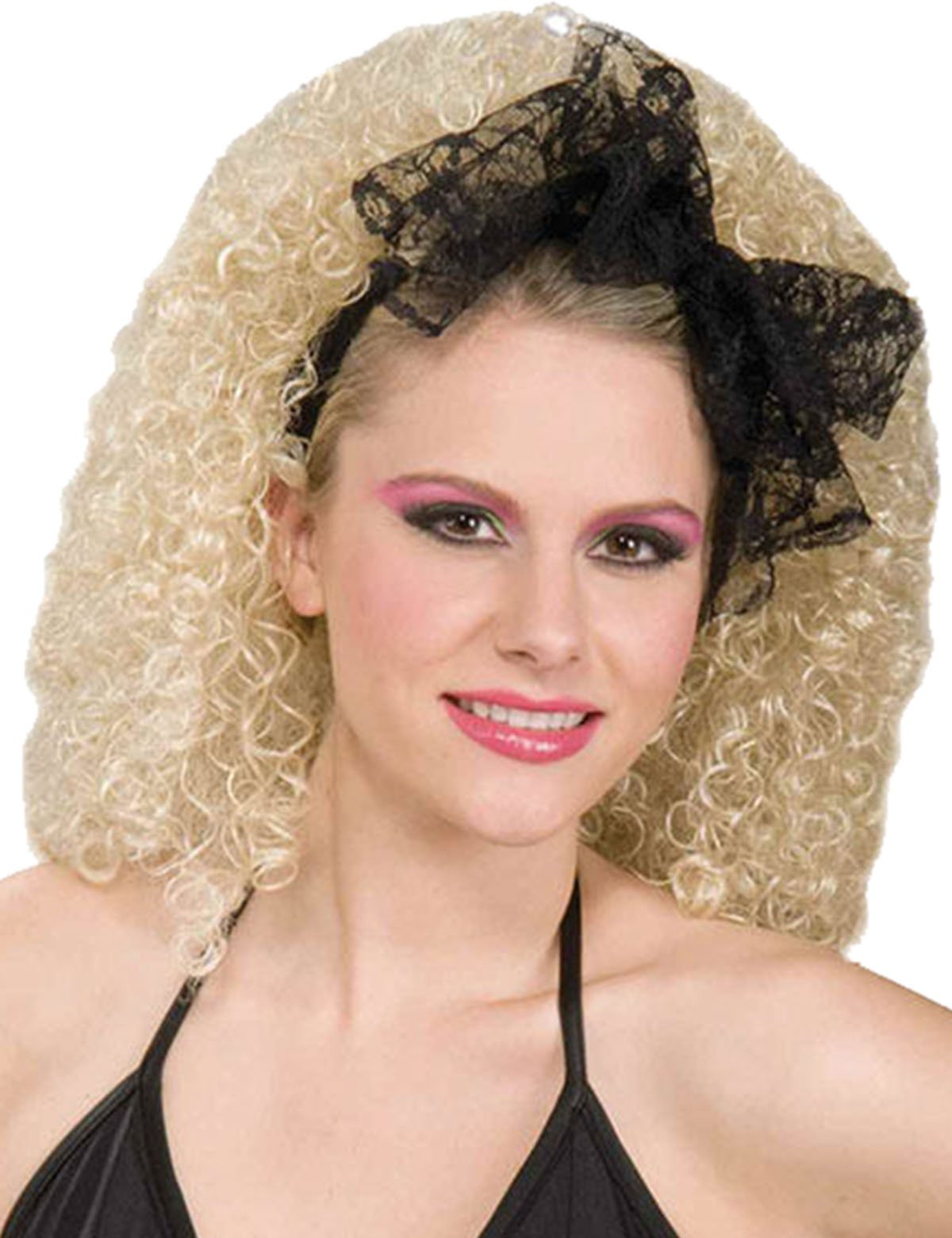 Christmas Madonna Desperately Seeking Susan 80s Fancy Lacey Hair Scarf Black