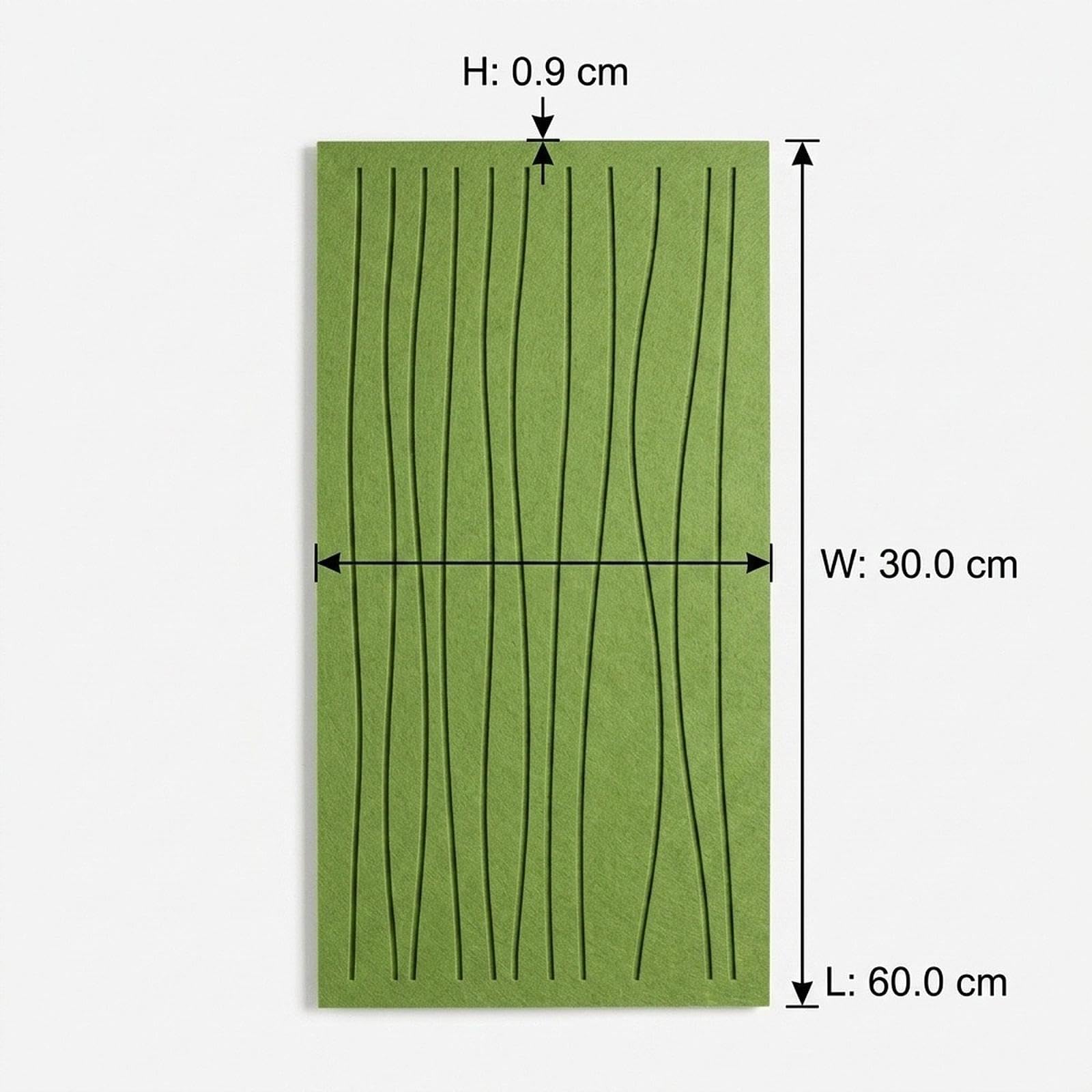 6 Piezas de Paneles Acústicos, Paneles de Aislamiento Acústico Artísticos, Paneles Decorativos de Poliéster, Absorción de Sonido, Fácil Instalación, a, Verde
