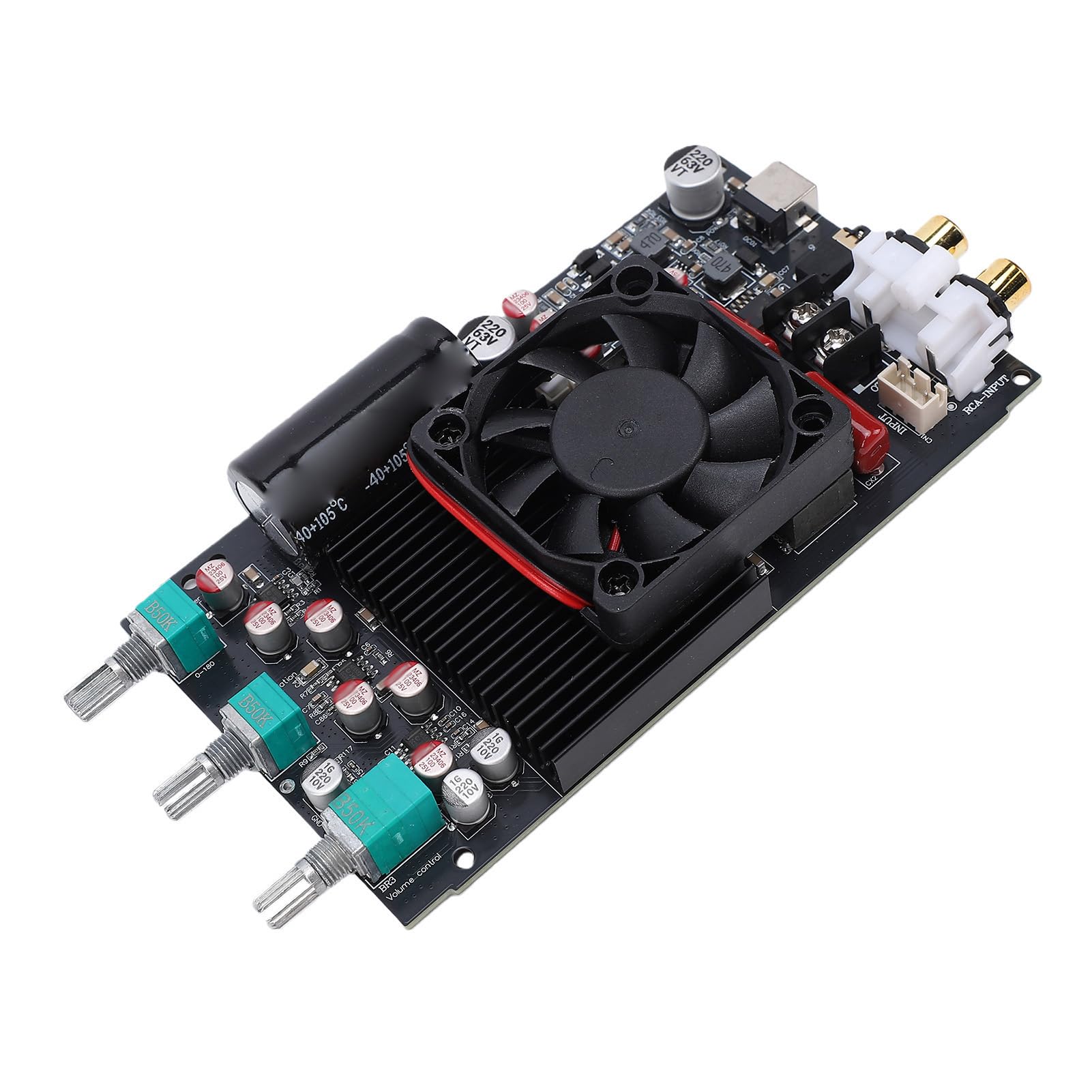 Sxhlseller Płyta Wzmacniacza Mocy, Monokanałowy Cyfrowy Wzmacniacz o Mocy 600 W ze zwrotnicą Riley i PurePath HD, do Domowego Systemu Dźwiękowego z Głośnikiem Niskotonowym