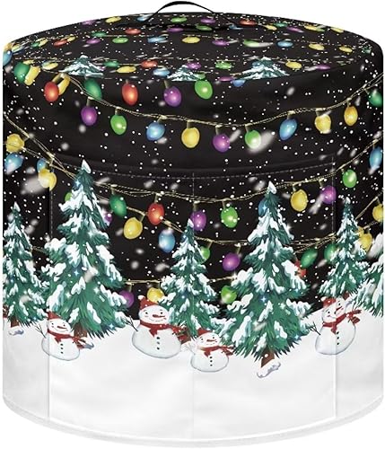 Cubierta antipolvo redonda de hongos vintage, cubierta antipolvo para electrodomésticos, cubierta ligera para olla de arroz con asas y bolsillos de