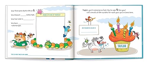 Miniatura 5 de Regalo de cumpleaños unisex para niños y niñas, libro personalizado para niños, diario de recuerdo para niños.