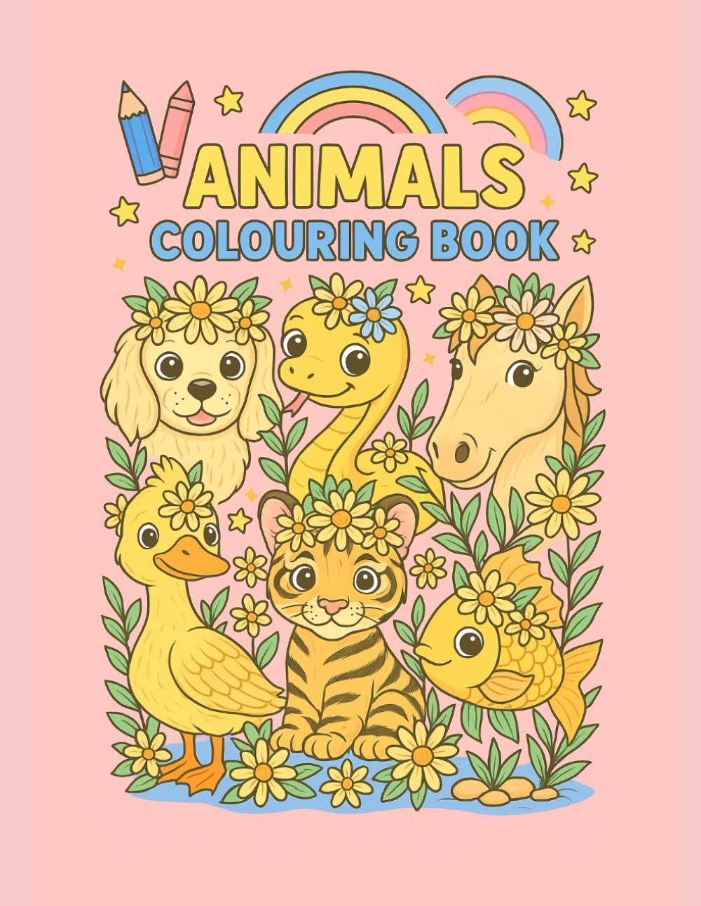 Animals Funny Colouring Book For Coloring For Kids 50 Page For Children