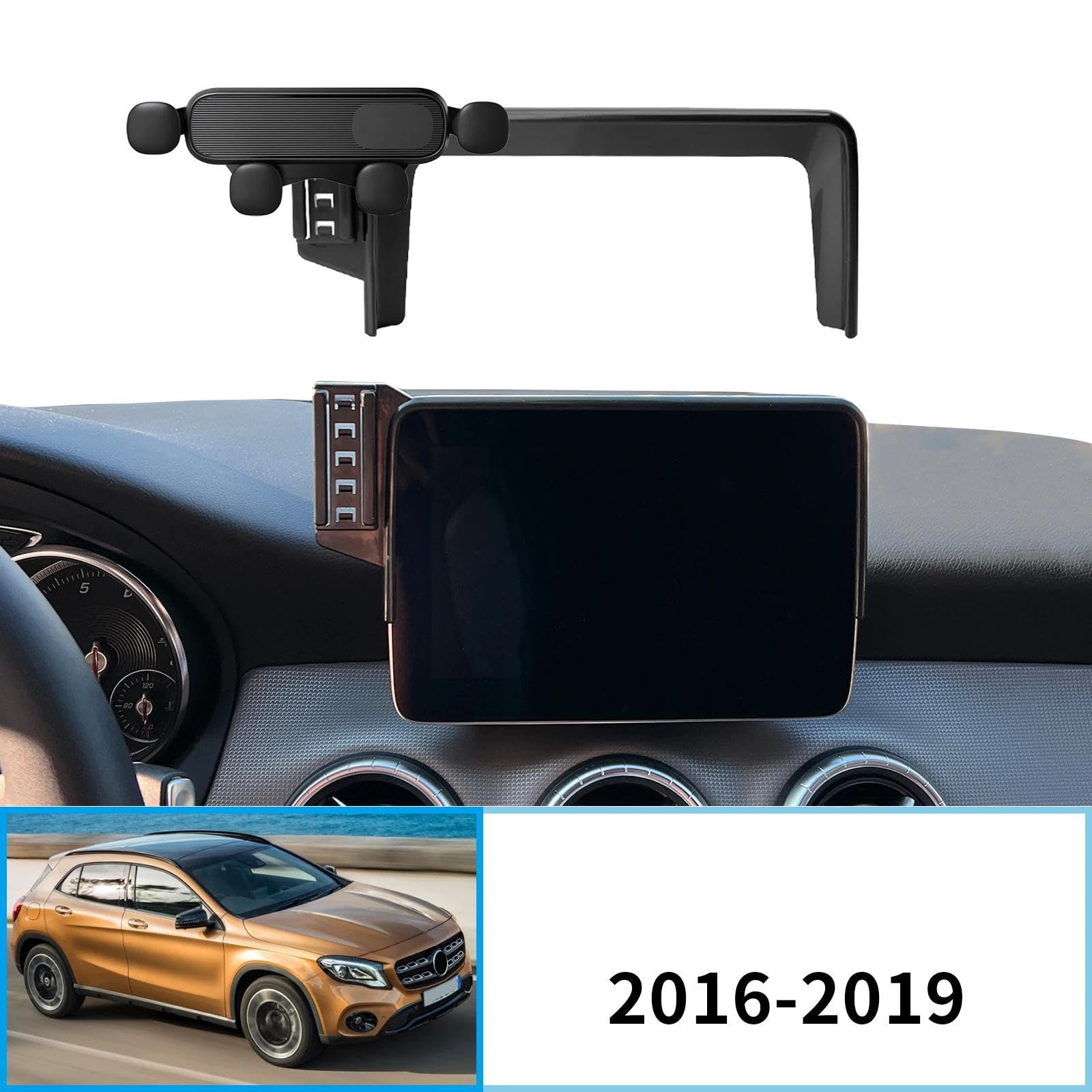 Uchwyt Samochodowy na Telefon dla Benz GLA X156 2016-2019, 8-calowy uchwyt samochodowy na telefon komórkowy, stojak na nawigację GPS (podstawa i uchwyt 2)