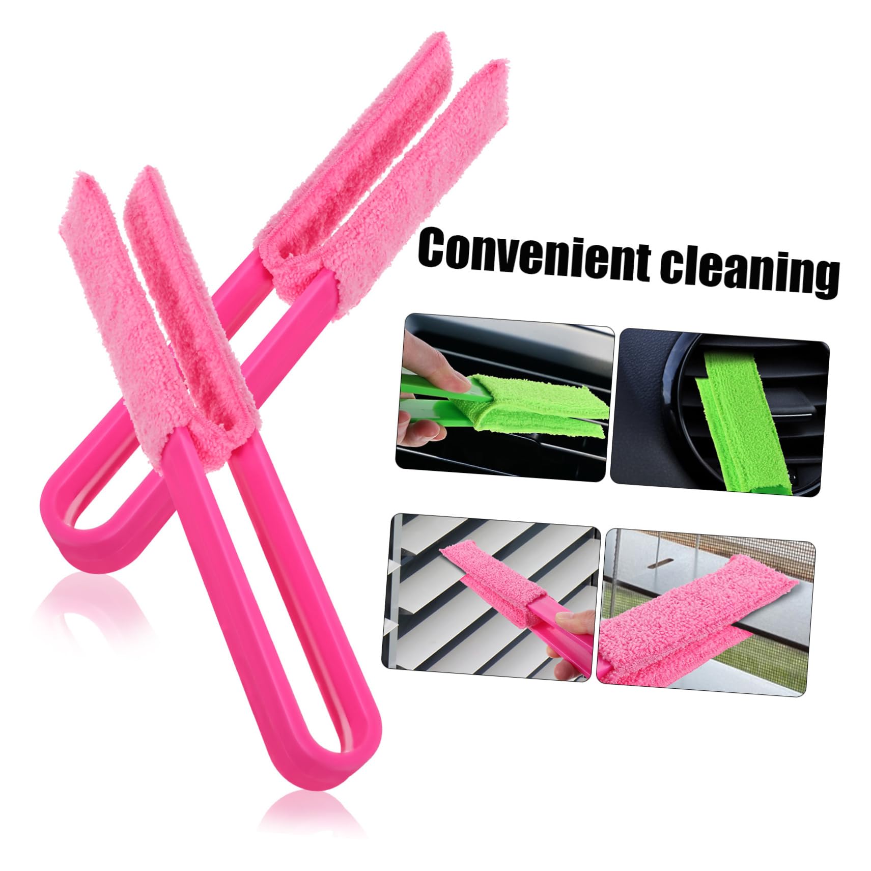 minkissy 16 cepillos para limpiar persianas venecianas, limpiador de persianas, limpiador de persianas de madera, limpiador de persianas para persianas de madera, ventiladores para coche, plumero de
