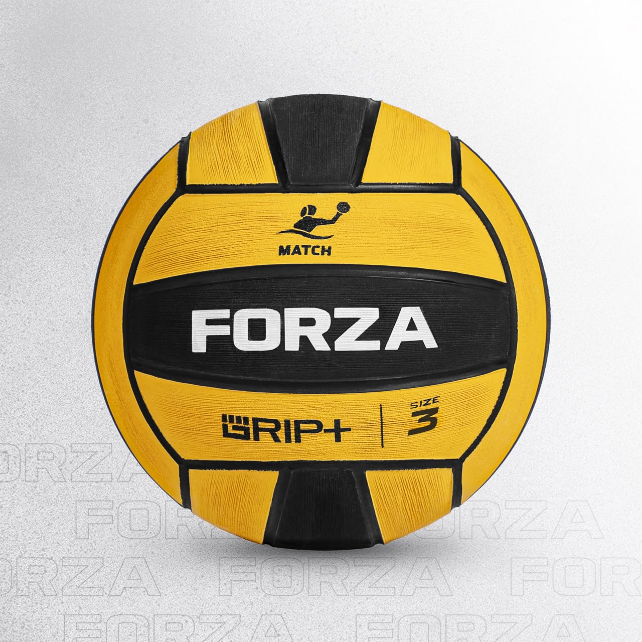 FORZA Water Polo Match Ball – Premium Waterproof Rubber & Neoprene, Official Sizes (Pack of 1, Size 3)