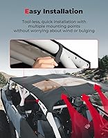 Vista 5 de KEMIMOTO Deflectores de viento X3 Max para techo, visera solar impermeable, resistente a la fricción, Bimini compatible con Can Am Maverick X3 Max