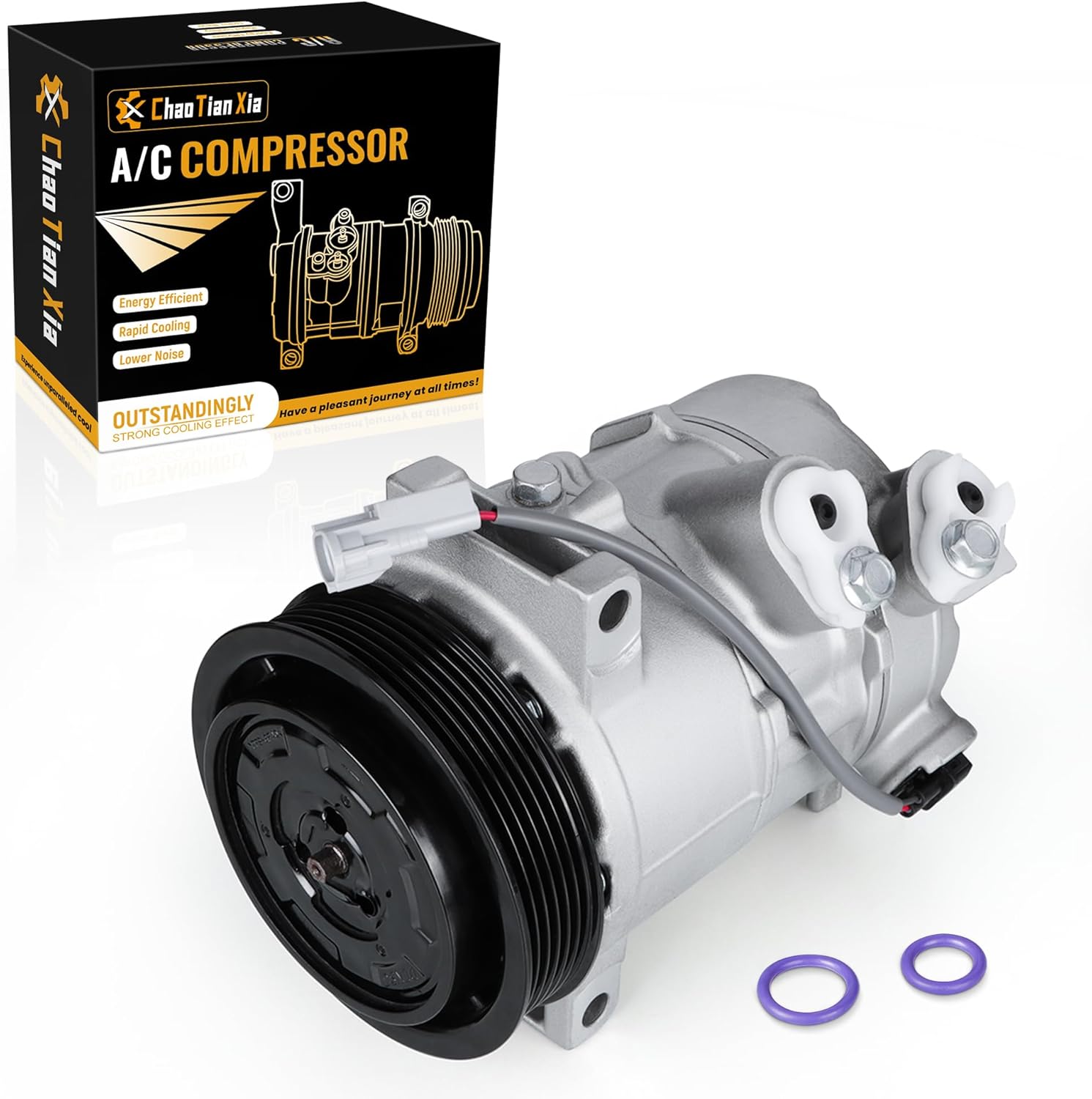 157388 AC Compressor with Clutch Compatible with 2009-2017 Jeep Compass Patriot, 2009-2012 Dodge Caliber 1.8L 2.0L 2.4L