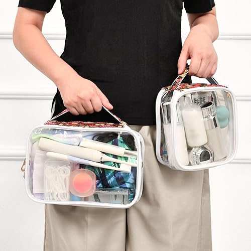 Miniatura 6 de Kawaii Mushroom Clear Toiletry Bag for Traveling,2 Pack Makeup Cosmetic Bag with Zipper,Travel Bag for Toiletries,Travel Essentials 21214525