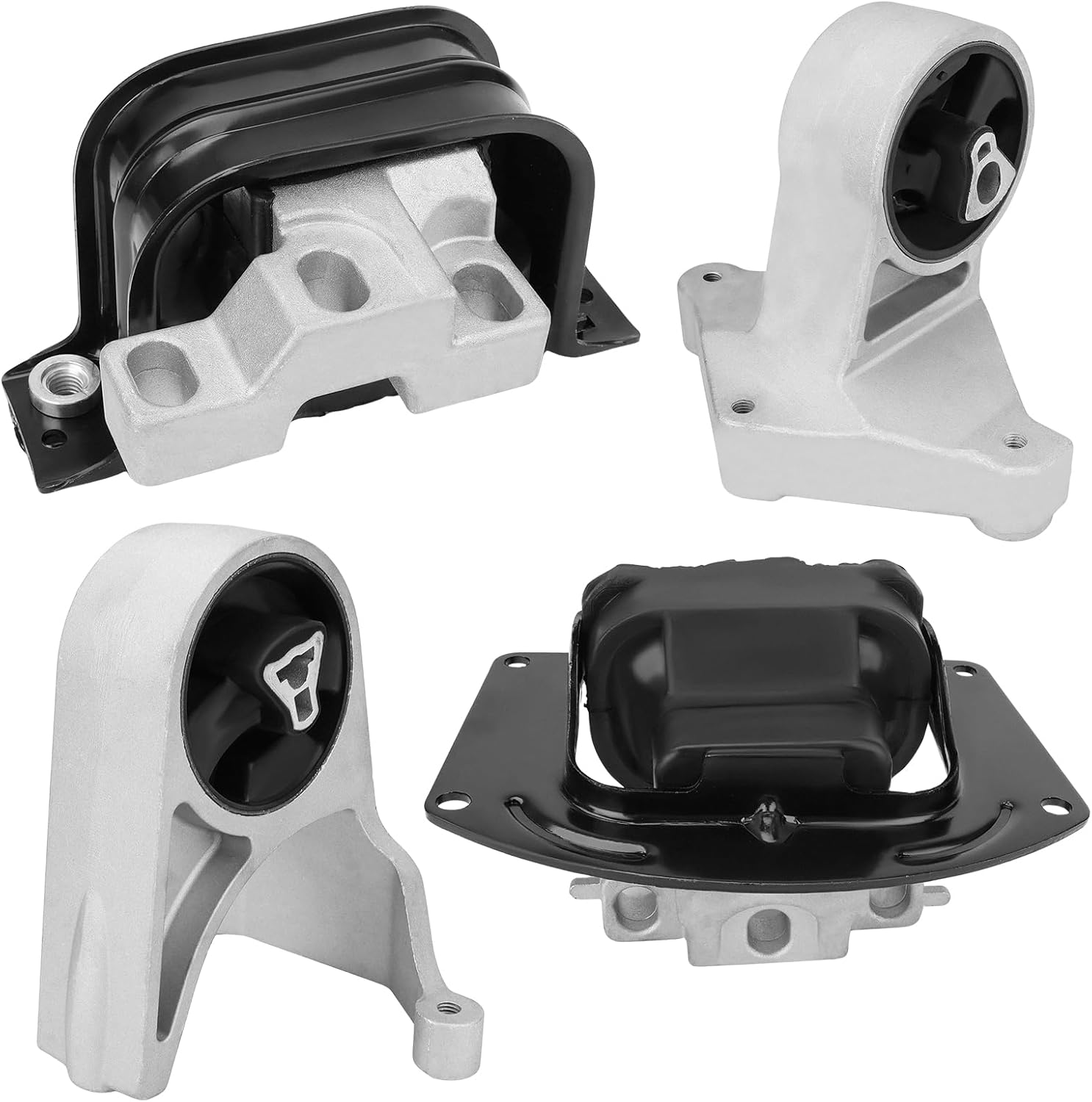 JDMON 4Pcs Engine Motor Transmission Mount Kit Replacement for 2001-2006 Chrysler Sebring, Dodge Stratus 2.4L, 2.7L Sedan Compatible with A3034, A3049, A2841HY, A2842HY