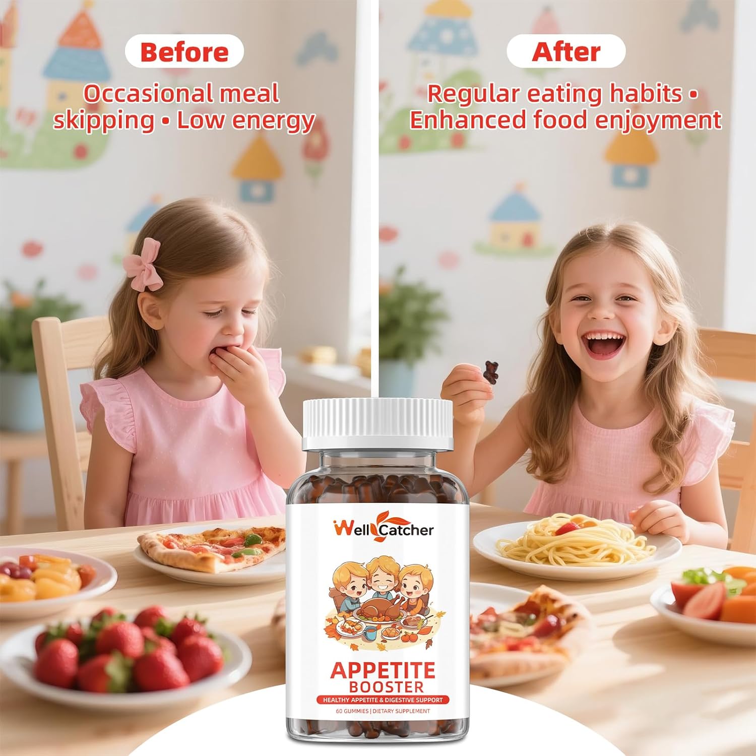 Appetite Booster Gummies for Kids Adults: Appetite Support Supplement with Bromelain Hawthorn Zinc Vitamin B12 for Healthy Digestive & Nutritional Balance, Sugar Free Mixed Fruit Flavor Vegan 30 Days - Image 6