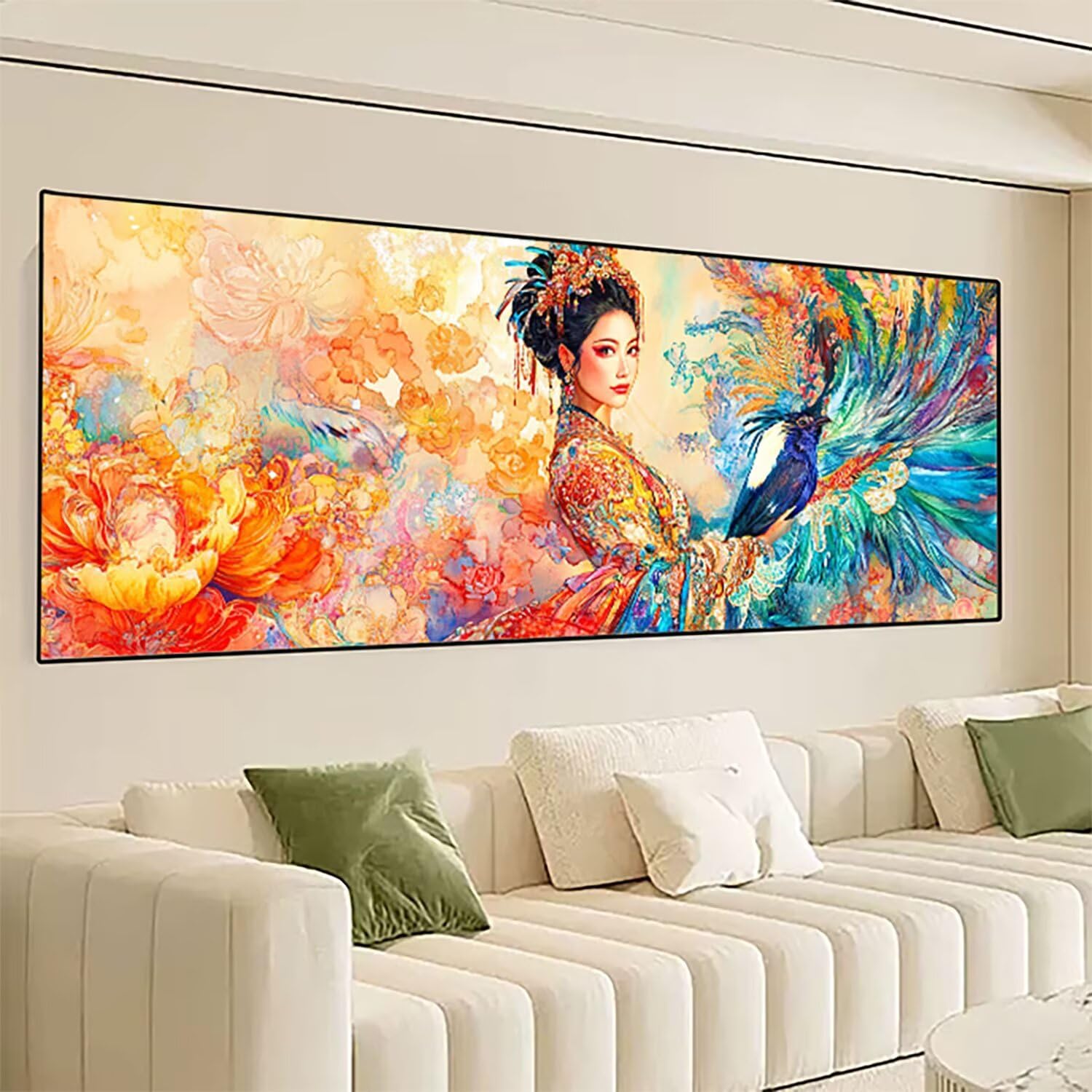 Diamond Painting Retro, 5D Mädchen Diamond Painting Erwachsene Bastelset Kinder ab 6 Jahre, DIY Crystal Art Kreativ Set für Erwachsene Mosaikherstellung Bastelset für Deko Wohnzimmer 60x155cm 0R-121