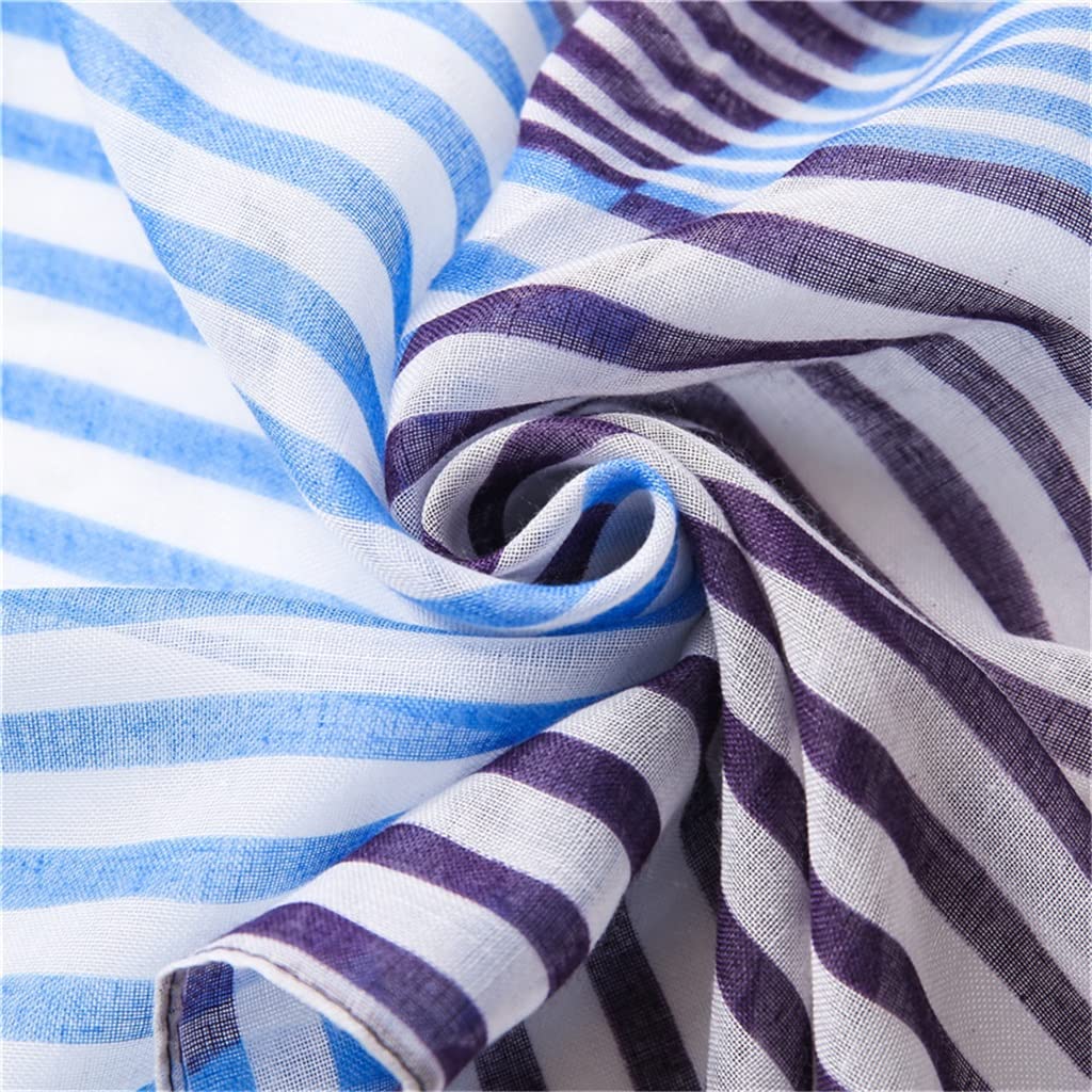 Línea de Rayas Brillantes Borla Chal Bufanda señoras Abrigo Diadema Bandana 180 * 90 cm (Talla única)