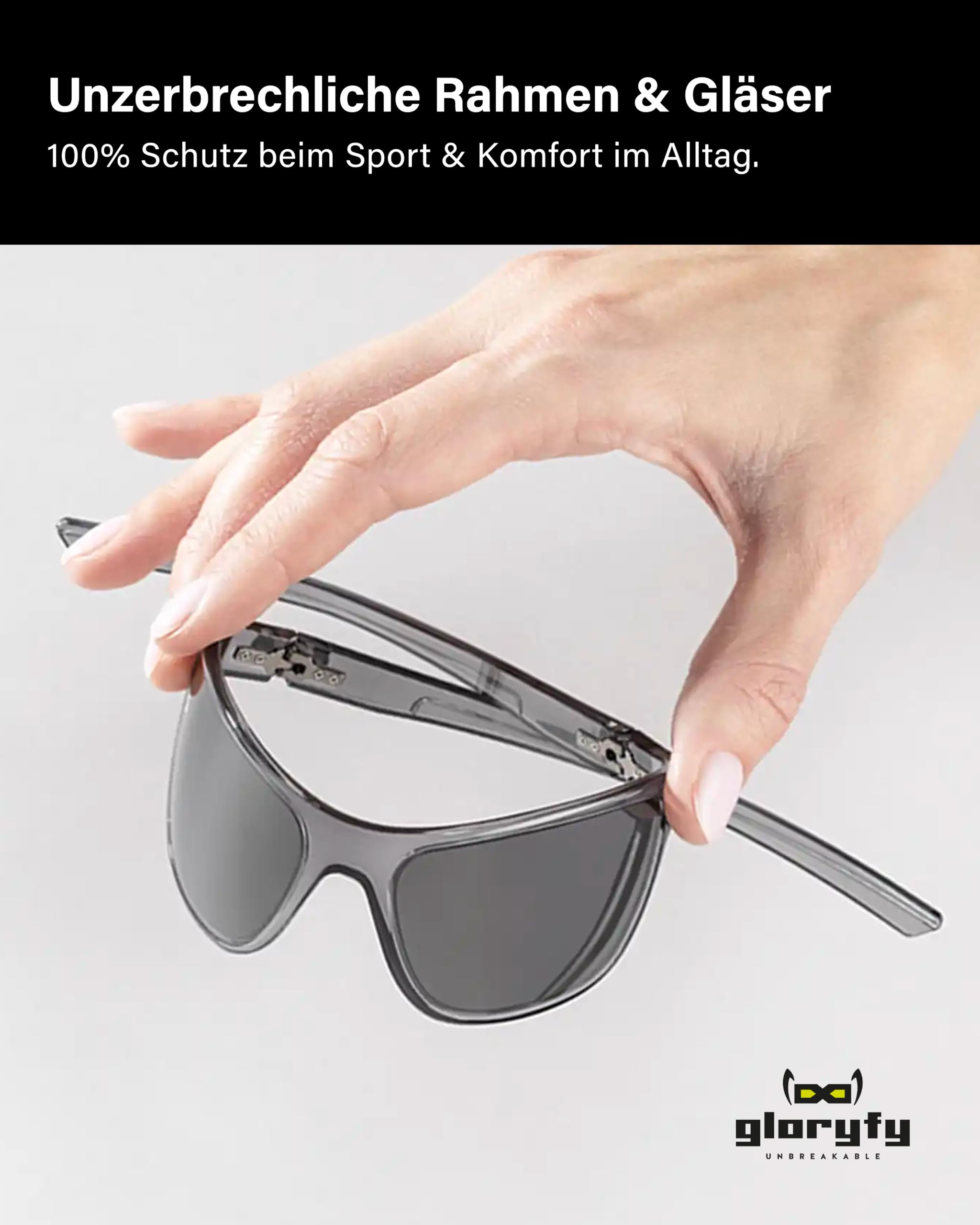 Gloryfy Unbreakable | Gi52 Lido earth | unzerbrechlich, extrem robust, Sonnenbrille, Sportbrille, federleicht, kontrastreich, anpassbare Bügel, UV400-Schutz, Unisex, Made in Austria