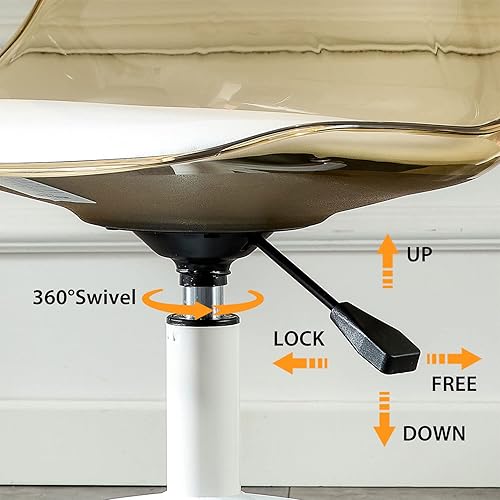 Miniatura 4 de Silla de escritorio de oficina, modernas sillas de escritorio de oficina en casa, silla de tareas con respaldo medio con altura ajustable y silla