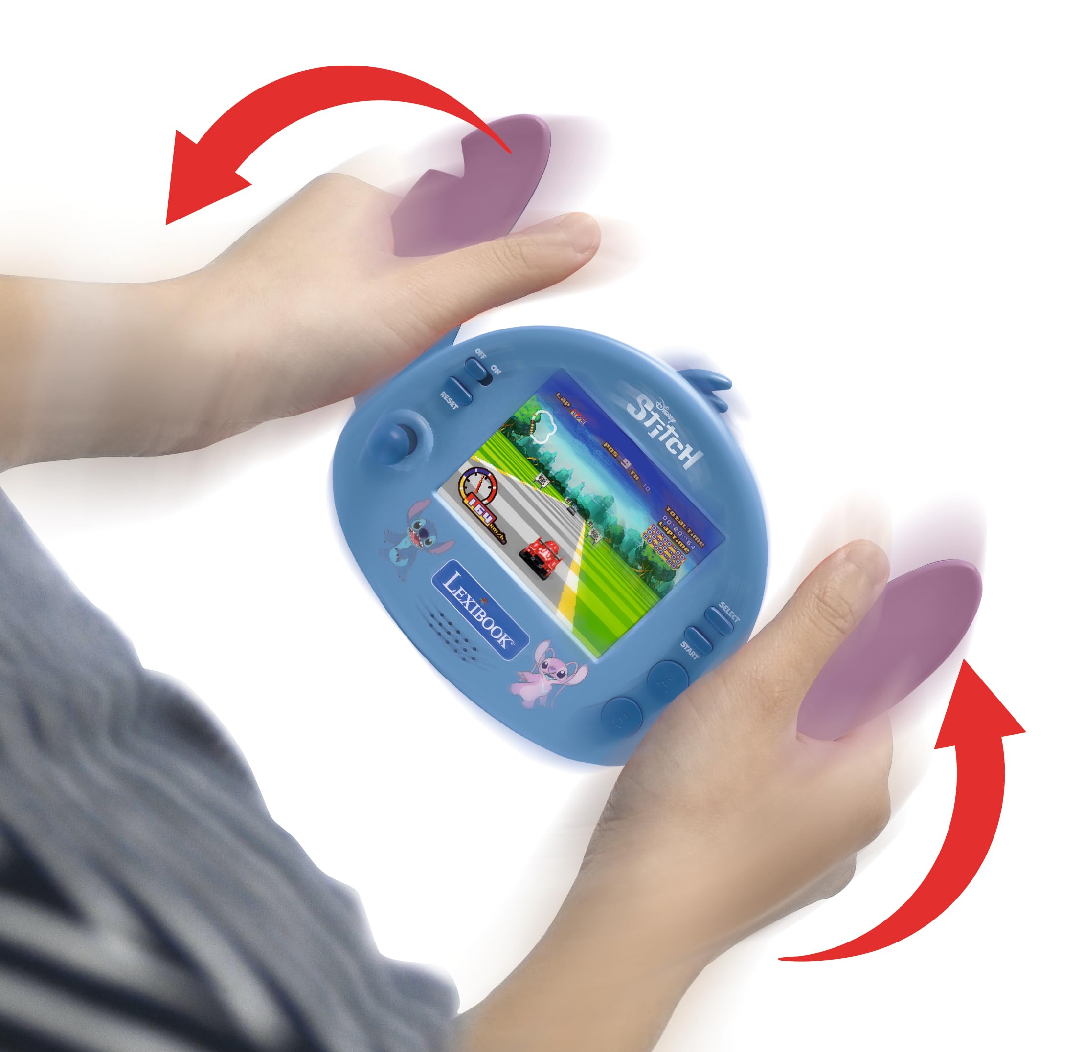 Lexibook - Disney Stitch - Kompakte tragbare Cyber-Arcade-Konsole, 50 Spiele, LCD-Farbbildschirm, batteriebetrieben, JL3180D, Blue