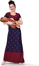 G4Girl Nursing Maternity Feeding Nighty for Womens/Girls (Printed)
