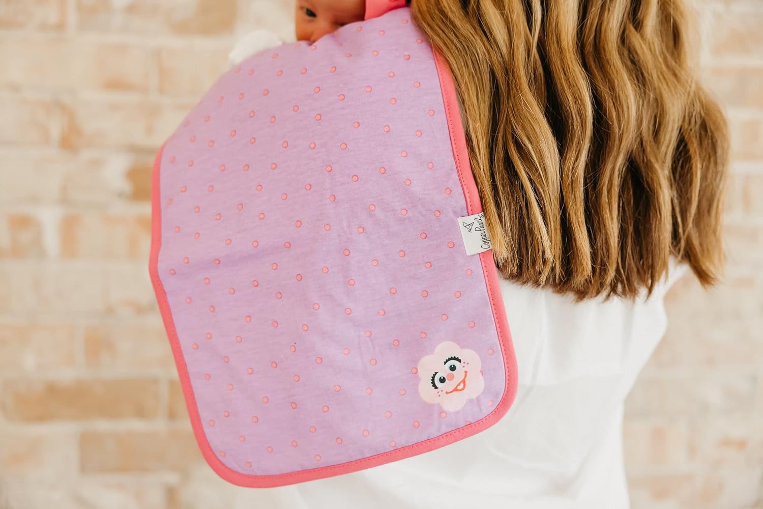 Copper Pearl Premium Baby Burp Cloths - 3-Pack Large Cotton Burp Cloths, Extra Soft Spit Up Rags with 3 Absorbent Layers, Perfect for Baby Boy and Baby Girl Gifts (21" x 10" Size, Abby and Pals Set) - Image 7