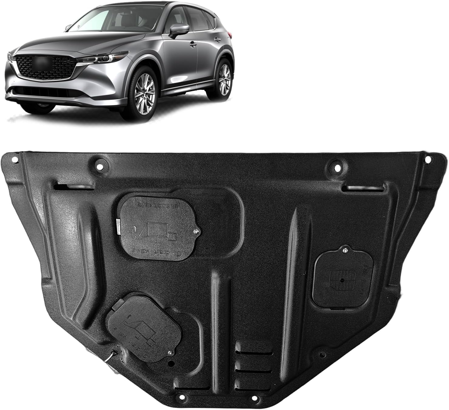 Front Engine Splash Shield Fit for 2013-2024 Mazda CX-5 Engine Engine Case Guards Suitable for CX-5 Under Engine Cover Mud Flaps Directly Replace Original