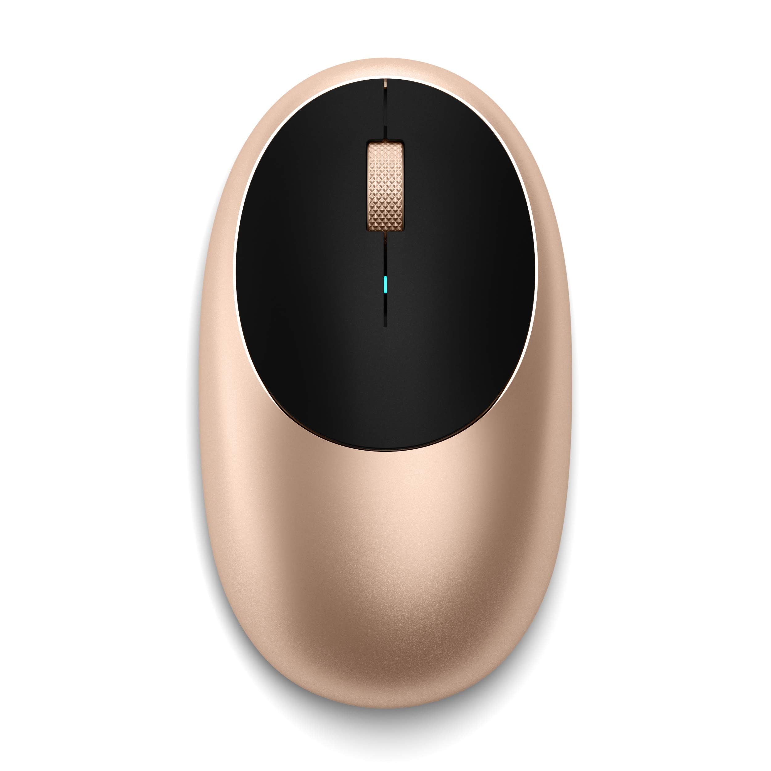 Satechi M1 Wireless Bluetooth Mouse, USB-C Rechargeable, 1200 DPI, Compact & Portable, for MacBook Air & Pro M5 M4, iPad Air & Pro M5 M4 M3, iPad Mini, Mac Mini, iMac & Windows - Gold