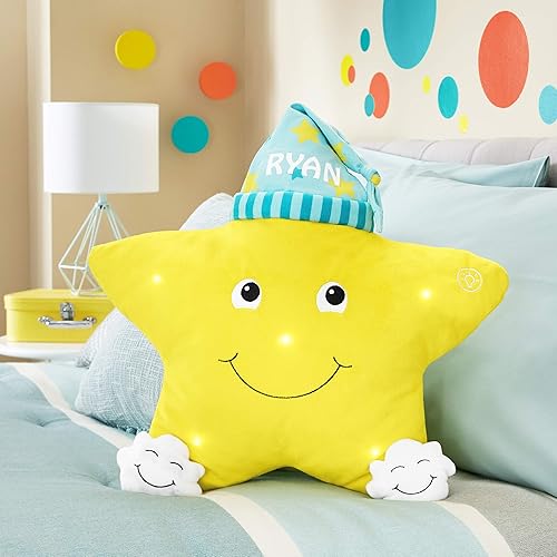 Miniatura 2 de Let's Make Memories Almohada personalizada Twinkle Twinkle Light-Up Star – Luz nocturna suave y brillante – 5 luces LED – Personalizar con cualquier