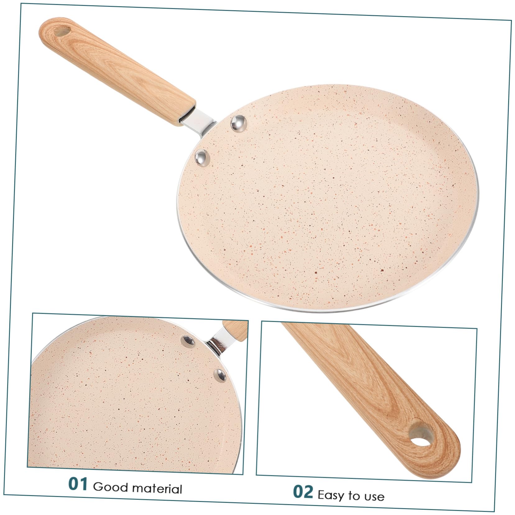 CONGARTENO Nonstick Pancake Frying Pan Multi-function Skillet for Breakfast Crepes Cooking Pan Lightweight Design Easy to Clean for Induction Cooktops