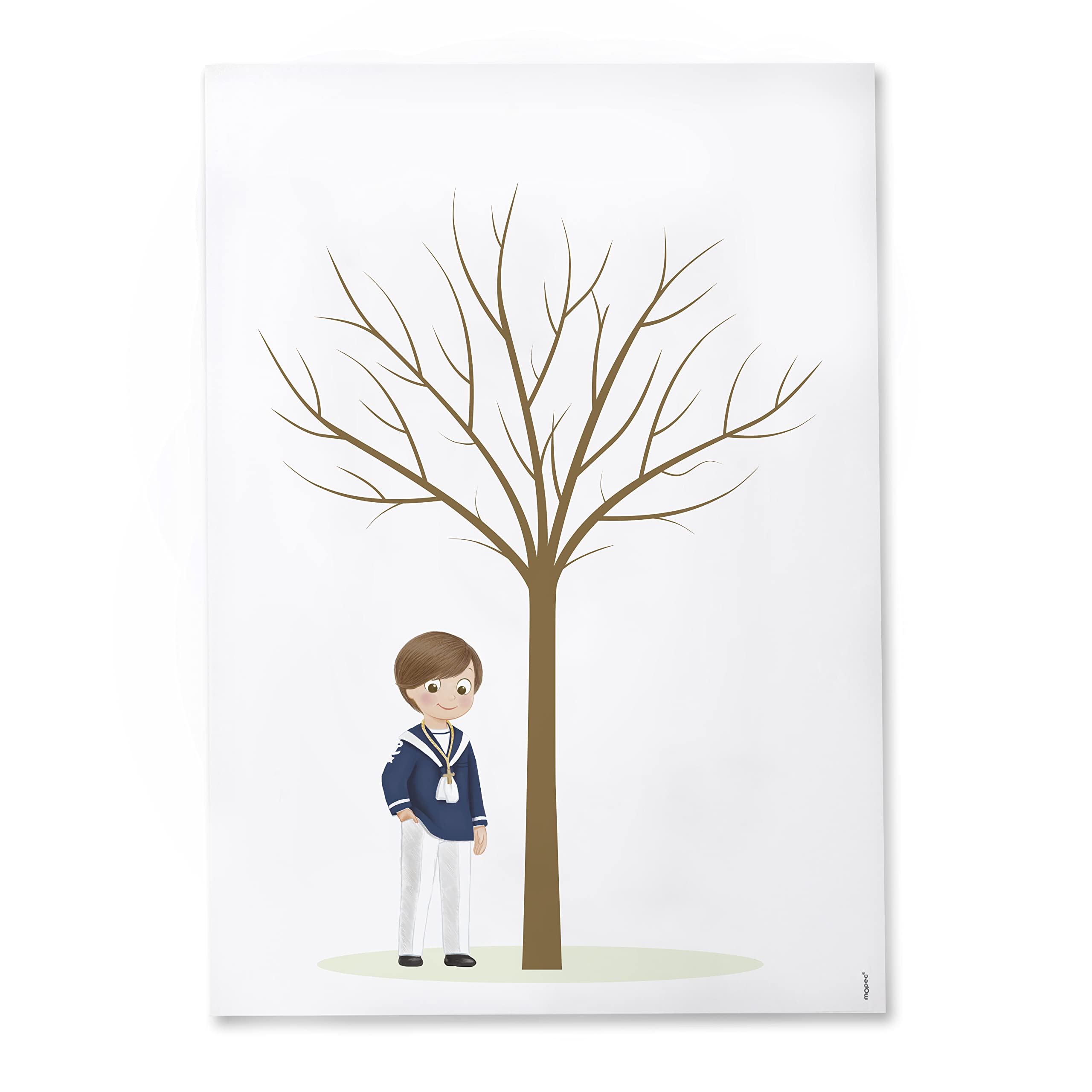 Mopec Sailor Footprint Film Communion Navy Blue 29.5 x 42 cm