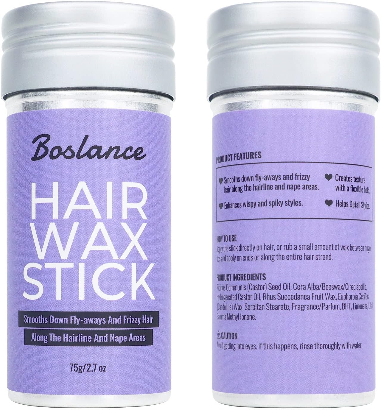 Boslance Hair Wax Stick, Wax Stick for Hair Slick Stick, Hair Stick for