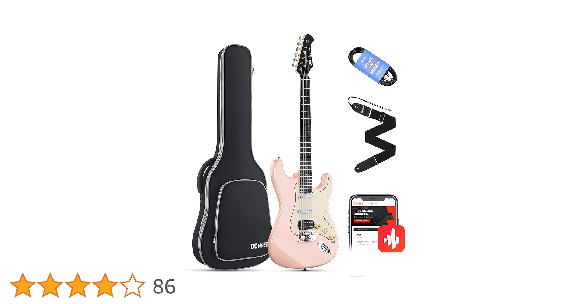 Amazon | Donner 39 Inch Electric Guitar, Designer Series DST-200