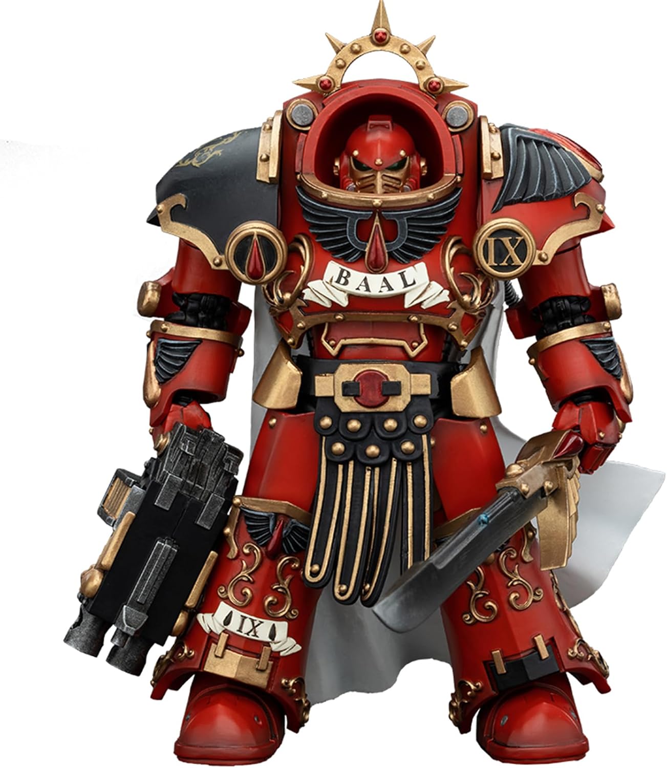 JOYTOY Warhammer 40k Blood Angels, 1/18 Blood Angels Legion Praetor in Tartaros Terminator Armour Action Figure Collect Model