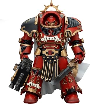 JOYTOY Warhammer 40k Blood Angels, 1/18 Blood Angels Legion Praetor in Tartaros Terminator Armour Action Figure Collect Model