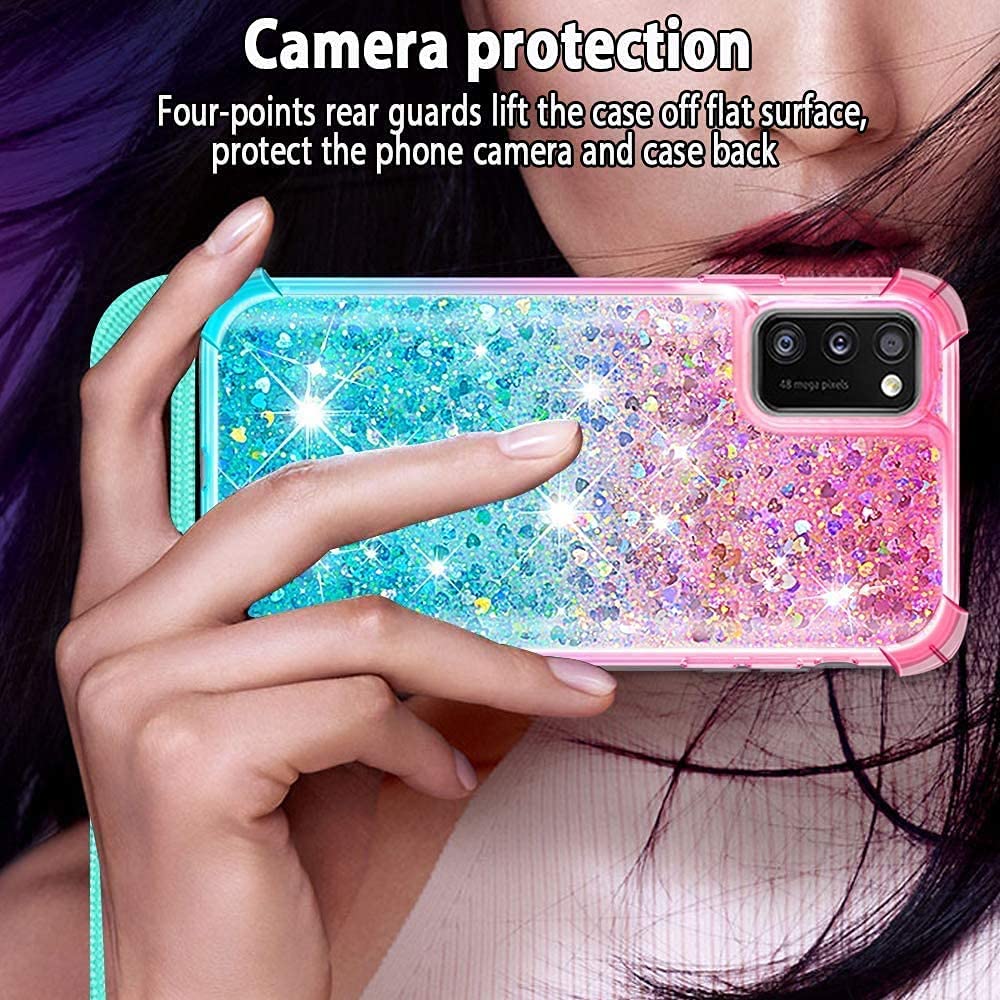 Handyhülle Mit Kette Für Xiaomi Mi 11T / 11T Pro – Glitzer-Treibsand, TPU, 1,35 M Band, Bewegliches Design