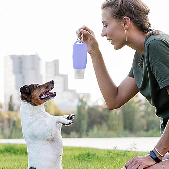 Foto 4 de 8 de Tubo de comida para llenar perros, botellas de viaje de silicona, manguera de agua de 90 ml para mascotas