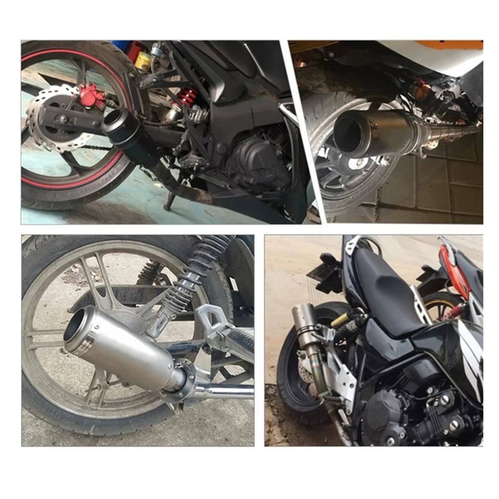 silencioso escape moto Para z900 Para R3 Para R25 Para MT07 Para MT09 | Para R1 51/60mm silenciador de escape Universal para motocicleta inox escape de fibra de carbono con DB Killer(I2 60mm)