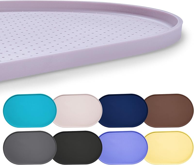 Tapete para Alimentação de Cães e Gatos em Silicone com Borda Elevada Hubulk Dove 40,64 x 25,4 cm