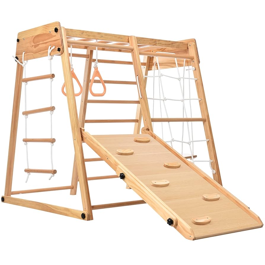 木製　ジャングルジム　滑り台 dショッピング |RiZKiZ ジャングルジム 滑り台 室内 木製 耐荷重