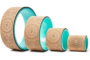 Premium Yoga Wheel Set with Cork: Master Pain Relief, Flexibility & Strength