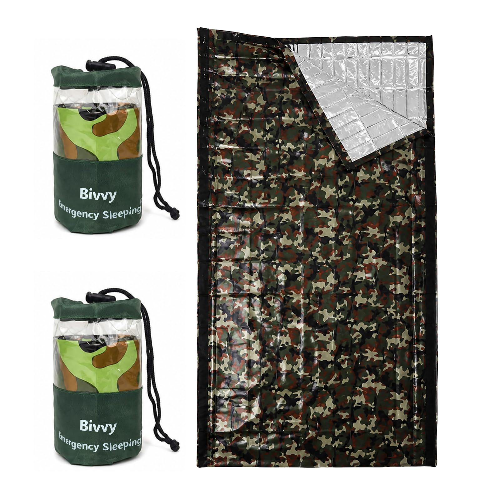 Camouflage Survival Blanket - Emergency Sleeping Bag -1