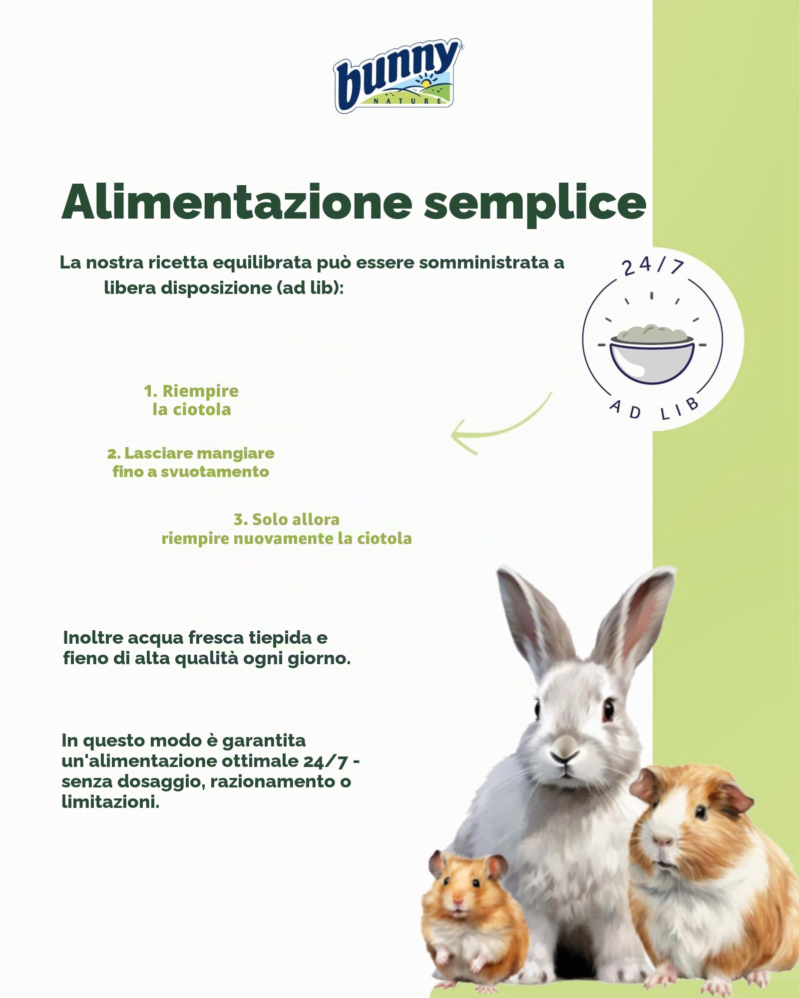 bunny Nature - Mangime completo per criceti nani, mix di vitamine, ingredienti e vermi di farina, 500 g
