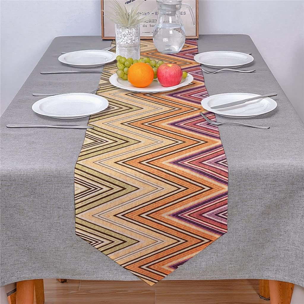Ethnic Stripes Abstract Design Table Runners Home Dining Room Decor Cloth Wedding Party(4pcs Table mat)