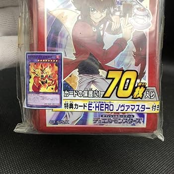 Amazon.co.jp: 遊戯王 公式スリーブ 遊城十代 EHEROノヴァ