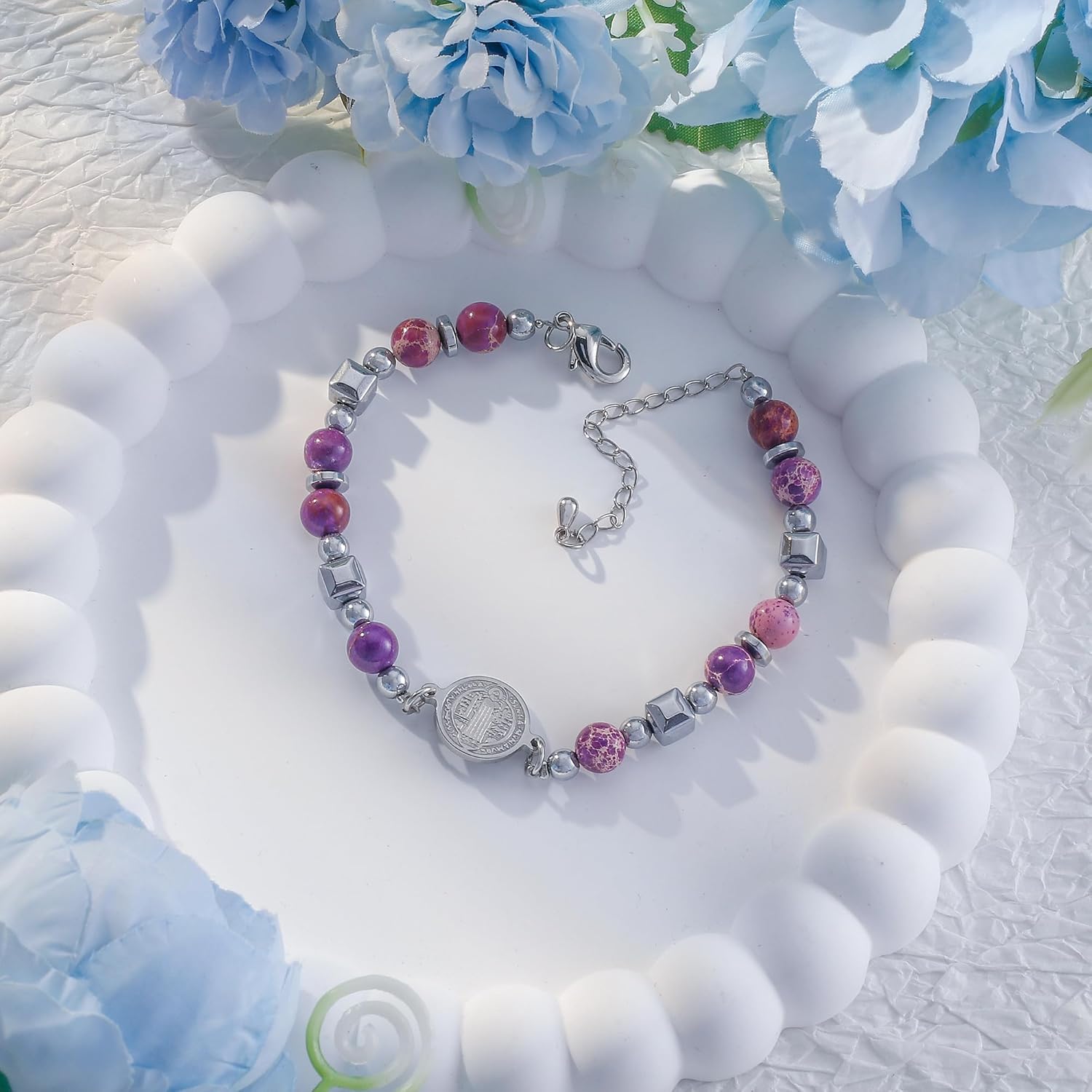 My Saint My Hero Bracelets St Benedict Bracelets Saint Benedict Medal Blessing Bracelet St Benedict Bracelets For Women Prayer Bracelet For Women - Image 5