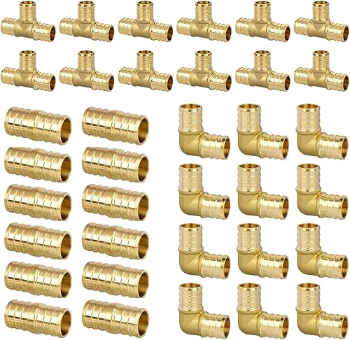 Miniatura 9 de Acoplamiento Pex de 1/2 pulgada, accesorios Pex, certificado NSF y UPC, accesorios de engarce de latón resistente para fontanería de tuberías