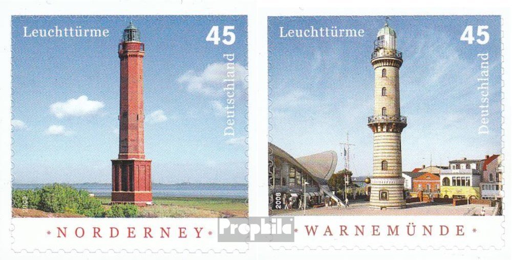 BRD Briefmarken „Leuchttürme“ 2011 – Komplettausgabe 2875-2876, Postfrisch, Selbstklebend (MNH)