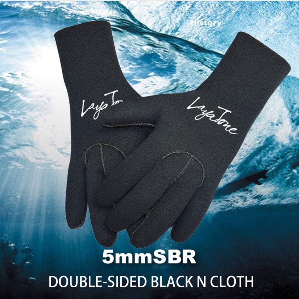 WYYHAA Men Women 5Mm Neoprene Wetsuit Gloves, High-Stretch Anti Slip Warm Waterproof Diving Gloves for Swim Kayaking Gloves Paddle Sailing Surf