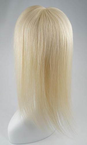 Miniatura 5 de Extensiones de cabello humano virgen de alta calidad de 1216 pulgadas con clip para mujer, base mono de 5 x 6 pulgadas, piezas de repuesto negro