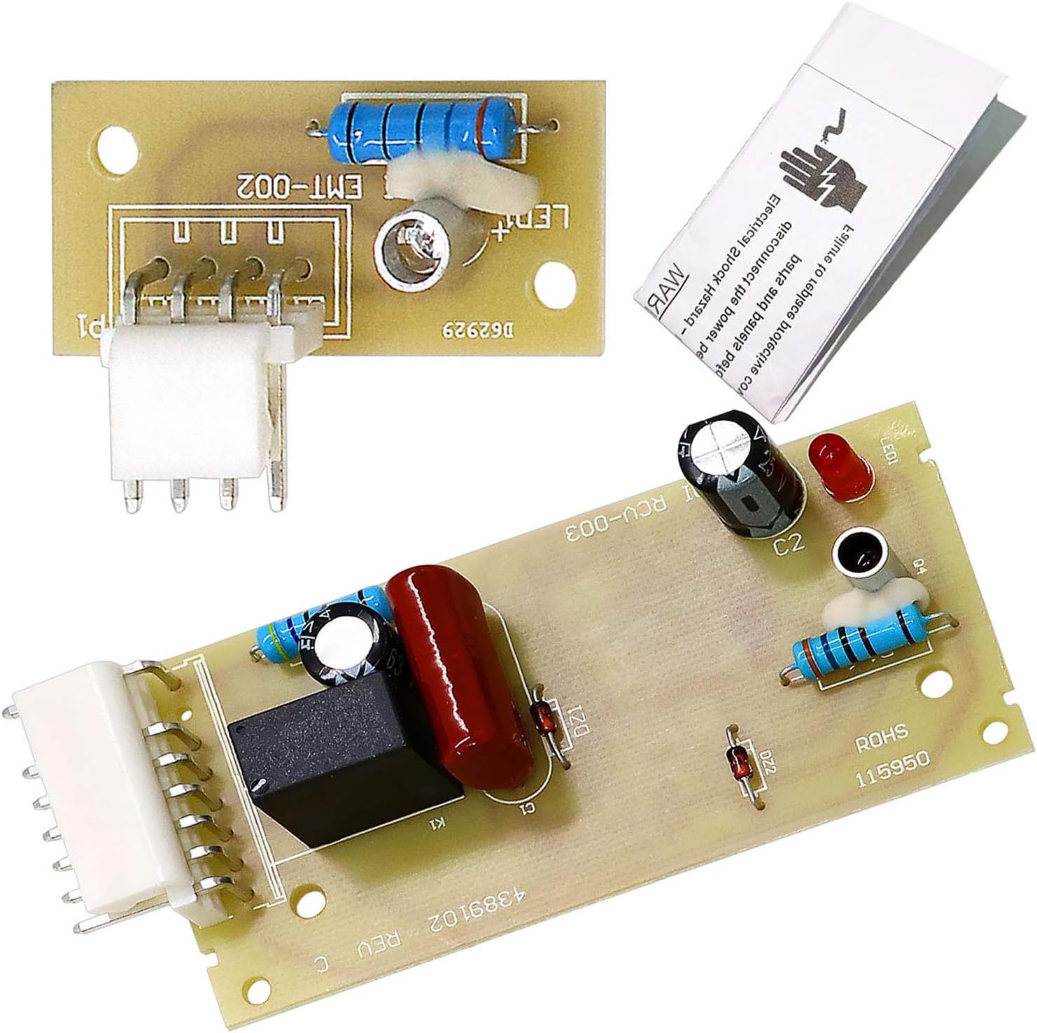 4389102 W10757851 Refrigerator Ice Maker Emitter Sensor Control Board Kit by AMI PARTS Compatible with Whirlpool Kenmore Replaces 2198586 PS557945 ADC9102 2220398 AP5956767