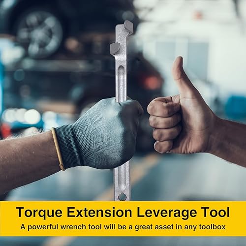 Miniatura 6 de Itlovei Barra extensora de llave dinamométrica  Herramienta amplificador de par universal de 15 pulgadas con orificio de transmisión de 12 pulgada,