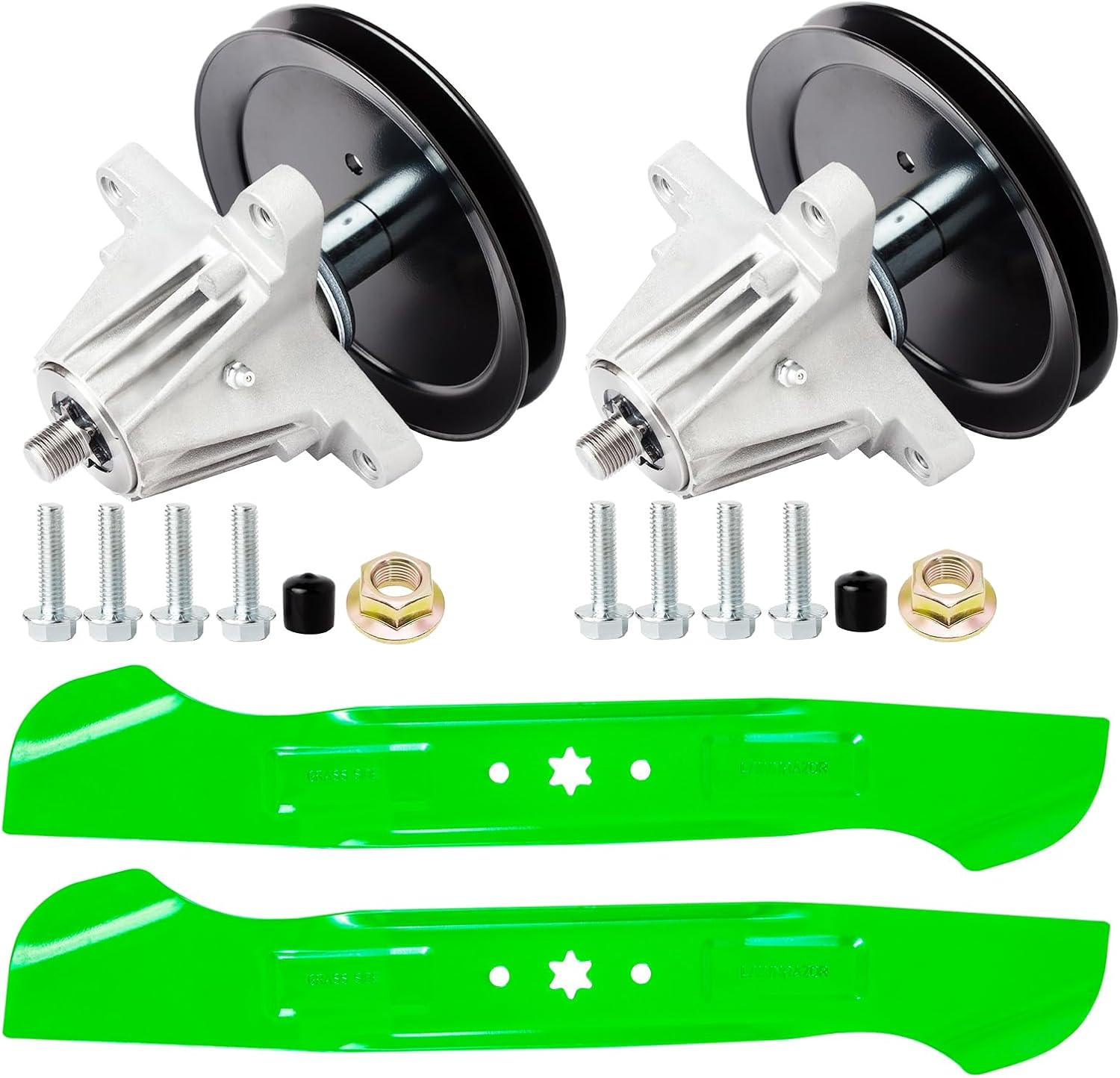 918-06977A Spindle Assembly Fit for 46" Deck Cub Ca det XT1-LT46 XT2-LX46 Craftsman T8200 T8600 T3100 T225 T240 Troy Bi lt Super Bronco 46 TB2246 Mower Replaces 618-06977 918-06977 618-06977A (2 Pack)